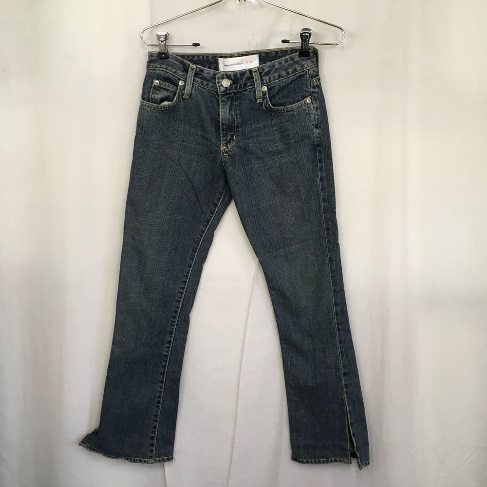 Paper Denim & Cloth Women's Bottom Slit Straight Mid Rise Jeans 25 - Picture 3 of 12